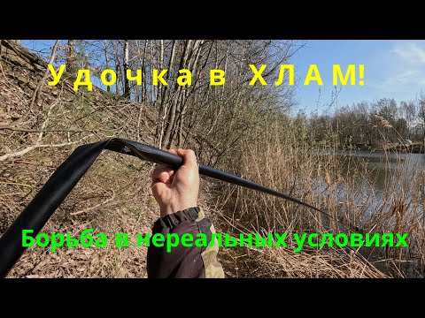 Видео: 💥 Вот это ТЕЛЁНОК! 💥 Невероятная рыбалка в густых зарослях на удочку с боковым кивком.🧐👍