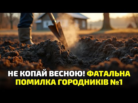 Видео: Не копай весною! Чому осіння перекопка рятує врожай і землю від загибелі!