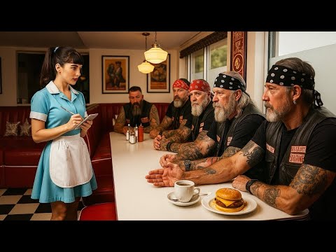 Видео: Официантка сказала байкерам из «Hells Angels»: «Здравствуйте, сэр, у моей мамы такая же татуировка…»