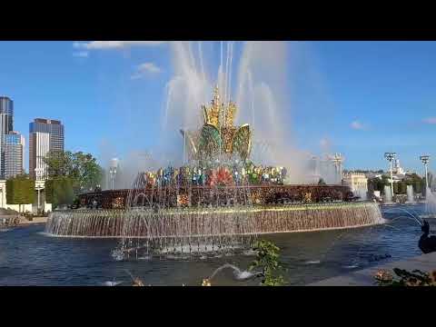 Видео: Moscow "Каменный цветок" в воде...