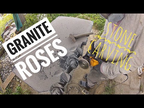 Видео: Stone carving. Granite roses. Резьба по камню. Резка розы из гранита.