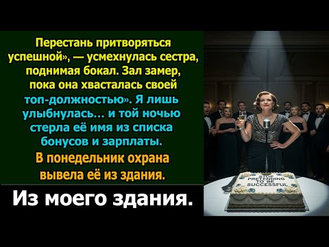 Видео: Сестра унизила меня на мамином дне рождении: «Найди работу!» — но не знала про мой бонус 45 млн ₽