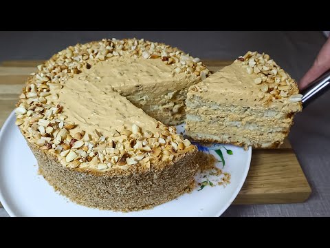 Видео: Домашний торт на праздник с орехами! Очень вкусно и просто.