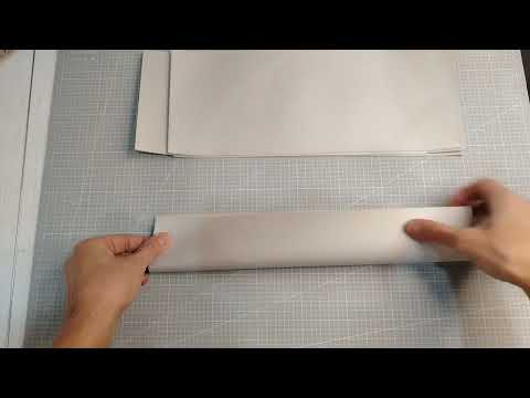 Видео: Режу бумагу для трубочек по косой линии.