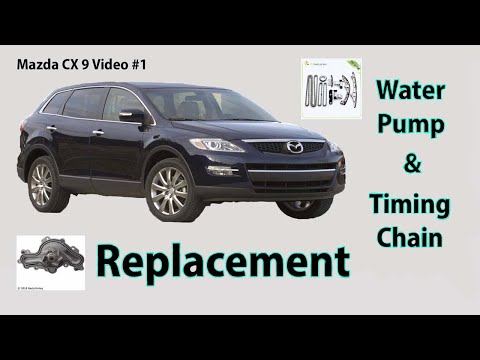 Видео: Запасная часть №1 для водяного насоса и цепи ГРМ Mazda CX9