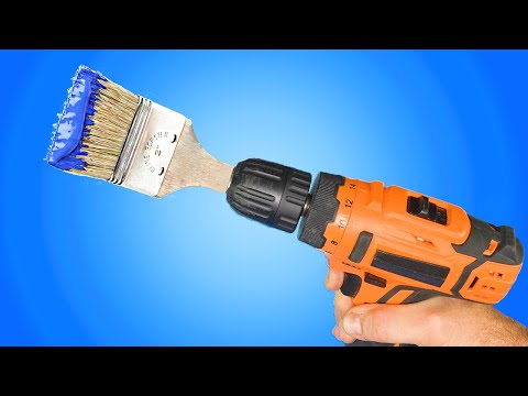 Видео: Просто вставьте кисть в дрель, и вы будете поражены результатом!