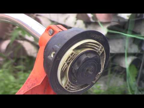 Видео: косилка штиль FS-38 катушка нового образца,установка лески