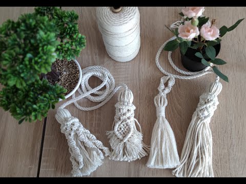 Видео: Пошаговый бесплатный мастер класс по плетению кистей для штор.