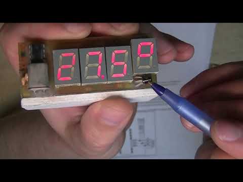Видео: Самодельный электронный термометр на микроконтроллере