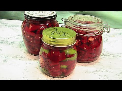 Видео: Маринованный острый перец на зиму , для тех кто любит поострей .