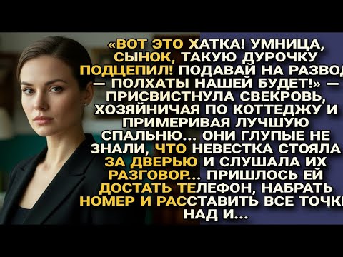 Видео: Свекровь делила коттедж — не знала, что невестка всё слышит... и записывает...