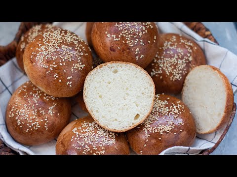 Видео: Булочки на закваске для бургеров/SOURDOUGH BRIOCHE BURGER BUNS