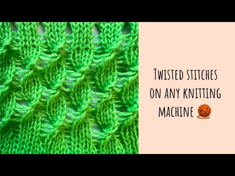 Видео: 🔥Интересный вариант косы скрученными петлями 🧶Twisted Stitches on any knitting machine ✨