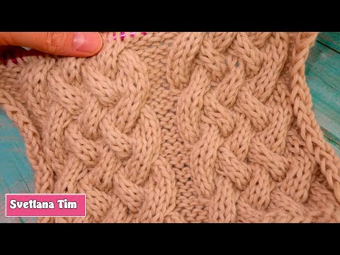 Видео: Кельтский Узор Спицами - Узоры Спицами для вязания свитеров, шарфиков, кардиганов, пуловеров.