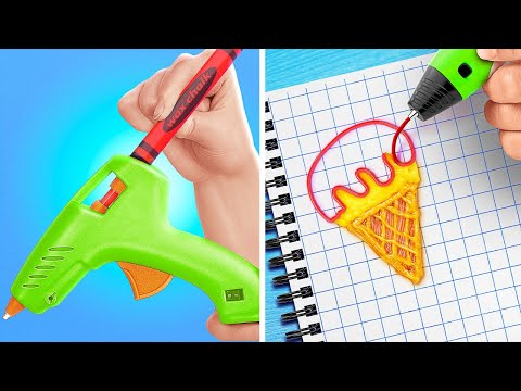 Видео: ЛЕГКИЕ ТРИКИ РИСОВАНИЯ И ХУДОЖЕСТВЕННЫЕ ХАКИ || Классные Идеи Для Родителей 123 GO!