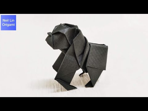 Видео: Как сделать гориллу оригами