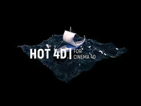 Видео: HOT 4D | Ocean in Cinema 4D | Симуляция моря , морских волн и движение лодки