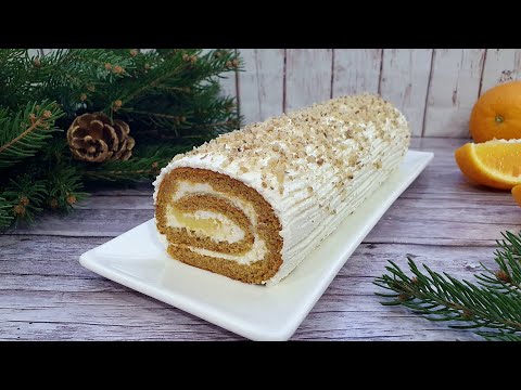 Видео: Морковный ПП РУЛЕТ с апельсиновым курдом.  Новогодний ПП десерт