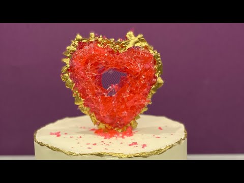 Видео: Жеода. Сердце-жеода. Работа с изомальтом. Декор для торта