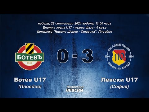 Видео: Ботев U17 (Пловдив) 0:3 Левски U17 (София)