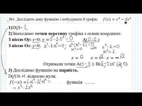 Видео: Дослідження функції і побудова графіка