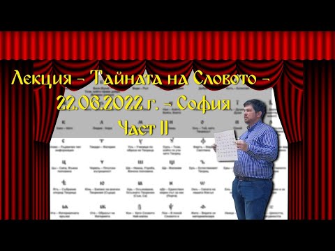 Видео: Лекция - Тайната на Словото - 22.06.2022 г. - София - Читалище - Природа и наука - 1938 г.- Част II