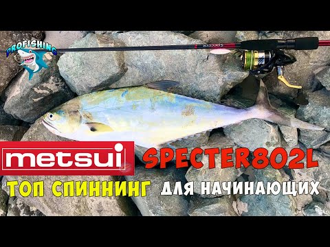 Видео: Топ Спиннинг для Начинающих Metsui Specter 802L 2.44m 3-12g  Краш - Тест!!! 4K