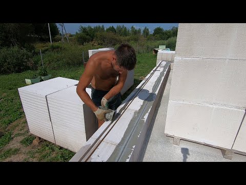 Видео: Армирование первого ряда / У клея огромная усадка