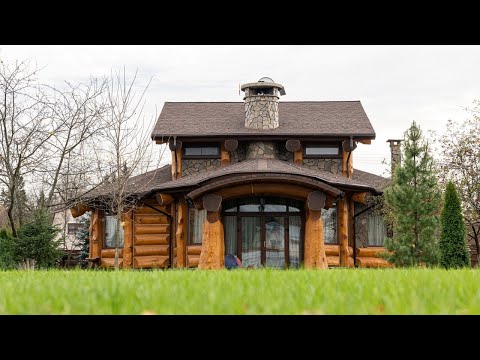 Видео: Каркасно-бревенчатый дом "Романтика" глазами проекта Малоэтажная страна