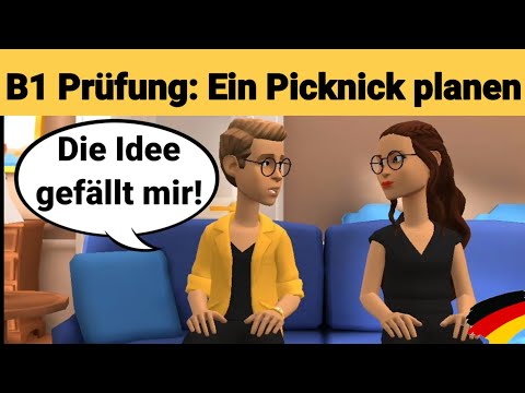 Видео: Устный экзамен по немецкому языку B1 | Планируйте что-нибудь вместе/диалог | Часть 3: Пикник
