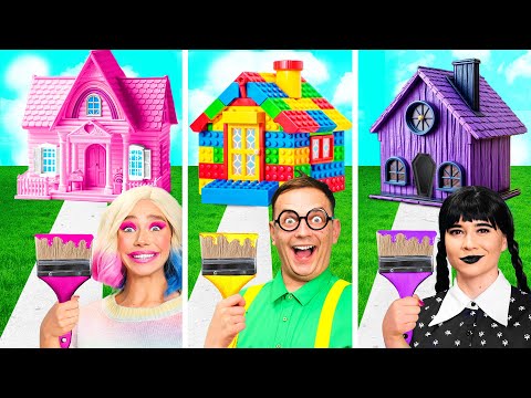 Видео: Домики Одного Цвета Челлендж с Уэнсдей Аддамс от BaRaDa Challenge