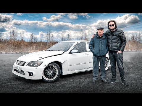 Видео: Дед впервые дрифтит на подготовленном дрифт корче! Реакция бесценна!