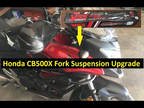 Видео: Модернизация подвески передней вилки Honda CB500X