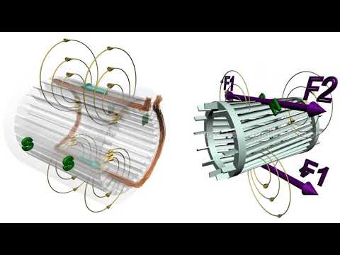 Видео: Принцип работы однофазного асинхронного электродвигателя