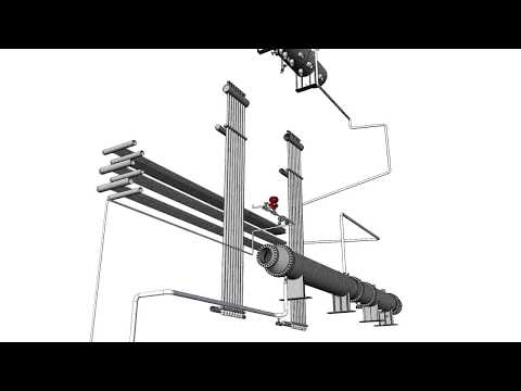 Видео: Двухсекционная печь пиролиза этана. Система пара среднего давления. Часть №3