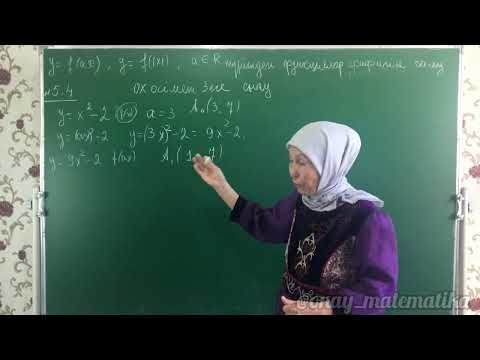 Видео: y=f(ax), y=f(|x|), a∈R түріндегі функциялар графигін салу. Алгебра 10 сынып 5.1, 5.4, 5.5, 5.8, 5.9