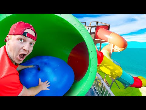 Видео: Мой аквапарк на заднем дворе с 1 миллионом шариков Orbeez!