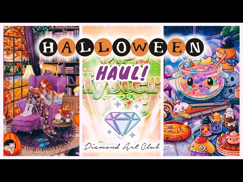 Видео: Diamond Art Club: новинки к ХЭЛЛОУИНУ! «Уютная осень», «Загадка №94» (спойлеры!) и «Комната зелья»