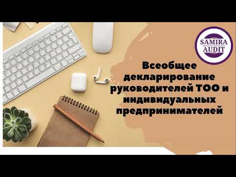 Видео: Всеобщее декларирование учредителей, директоров ТОО и ИП в РК с 01.01.2024г.