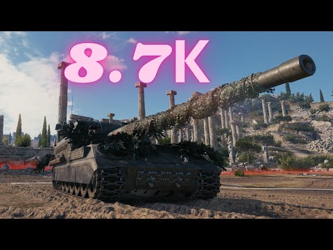 Видео: Object 261 Arty 8.7К Damage  World of Tanks,WOT Replays ,арта объект 261