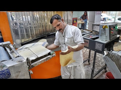 Видео: Хорасанский хлеб... Выпекается в Исфахане?! | Внутри уникальной традиционной пекарни