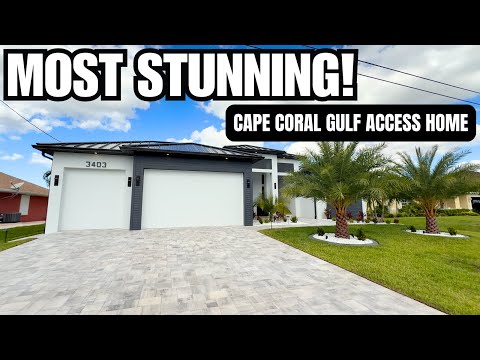 Видео: ВНУТРИ САМОГО ПОТРЯСАЮЩЕГО ДОМА С ВЫХОДОМ НА ЗАЛИВ В КЕЙП-КОРАЛЕ! | ДОМА НА ПРОДАЖУ В КЕЙП-КОРАЛЕ...