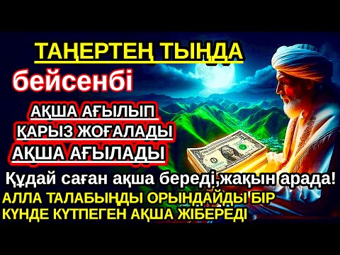 Видео: Тыңда Өте күшті дұға бейсенбі, Алла бір күнде ойламаған ақша: байлық жібереді, ризығың көбейеді