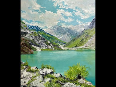 Видео: Видео-урок Игоря Сахарова "Нефритовое озеро" / Живопись маслом для начинающих / Полные уроки 2021