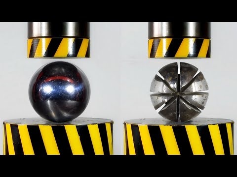 Видео: 500 ТОННЫЙ ГИДРАВЛИЧЕСКИЙ ПРЕСС ПРОТИВ ПОВРЕЖДЕННОГО СТАЛЬНОГО ШАРА