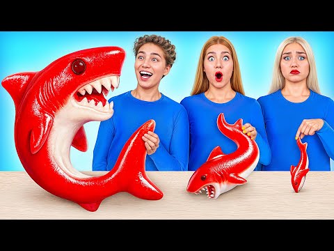 Видео: Большая, Средняя или Маленькая Тарелка Челлендж | Смешные Кулинарные Трюки от Multi DO Joy