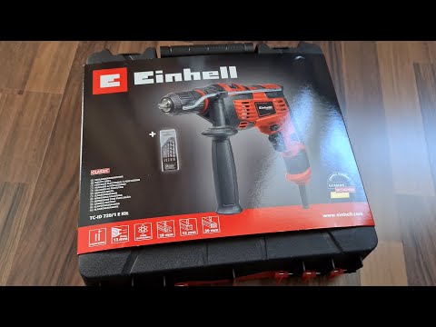 Видео: Дрель ударная Einhell TC-ID 720/1 E Kit. Распаковка. Короткий обзор. Испробовал новую дрель на даче.