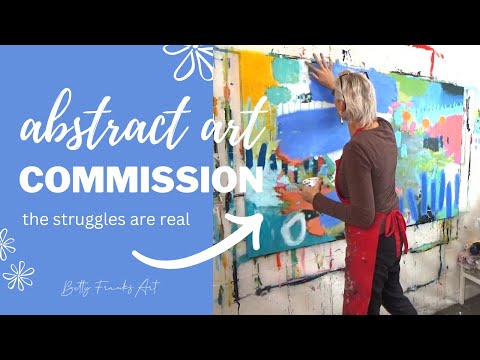 Видео: Красочное абстрактное искусство для местного клиента | Абстрактная живопись | Смешанная техника