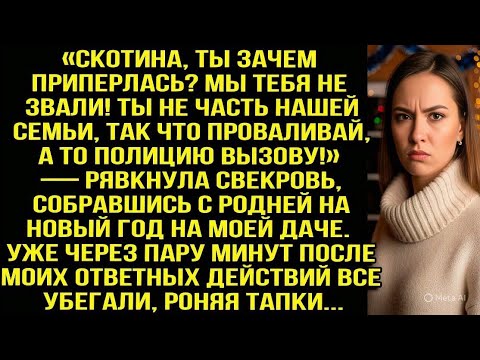 Видео: «Скoтина, ты зачем приперлась? Мы тебя не звали! Ты не часть семьи, проваливай!» — рявкнула свекровь