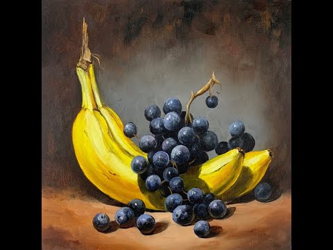 Видео: Как рисовать Банан.  Получите 50 уроков в описании ролика.